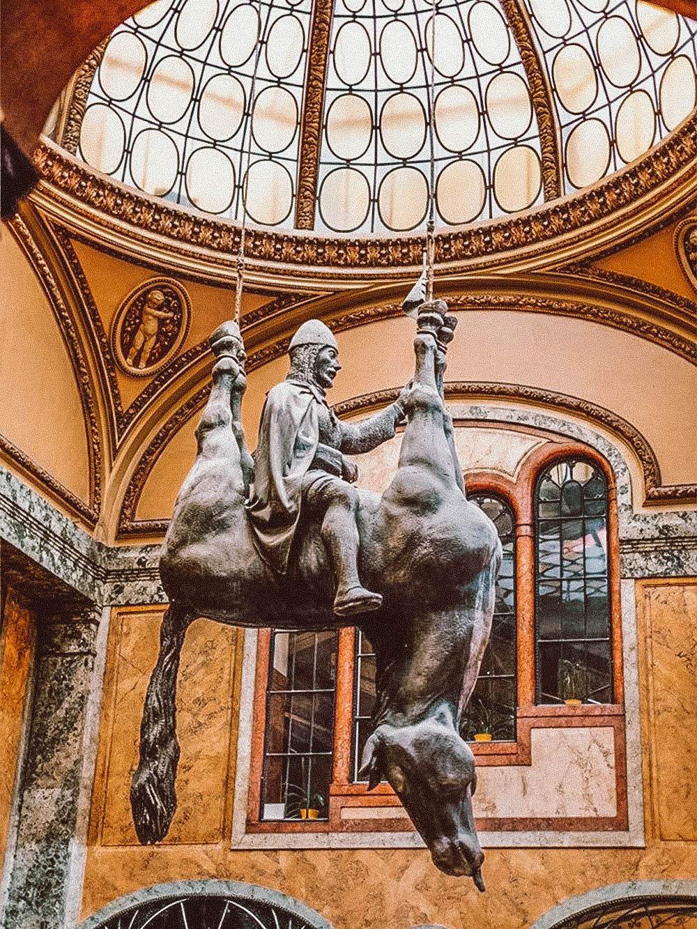 Prague - Statue of King Wenceslas Riding an Upside-Down Dead Horse