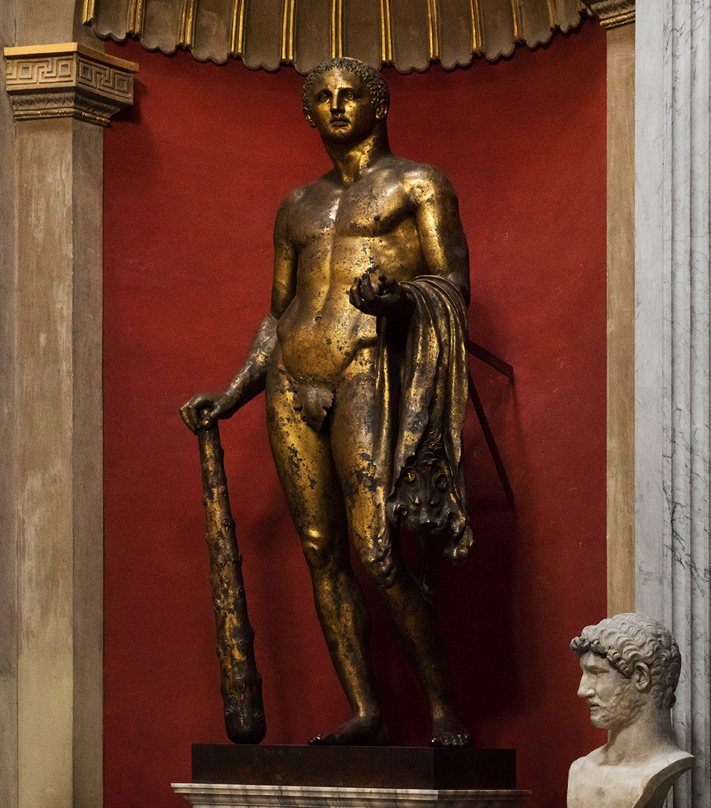 Statue Of Hercules In Bronze, Round Room