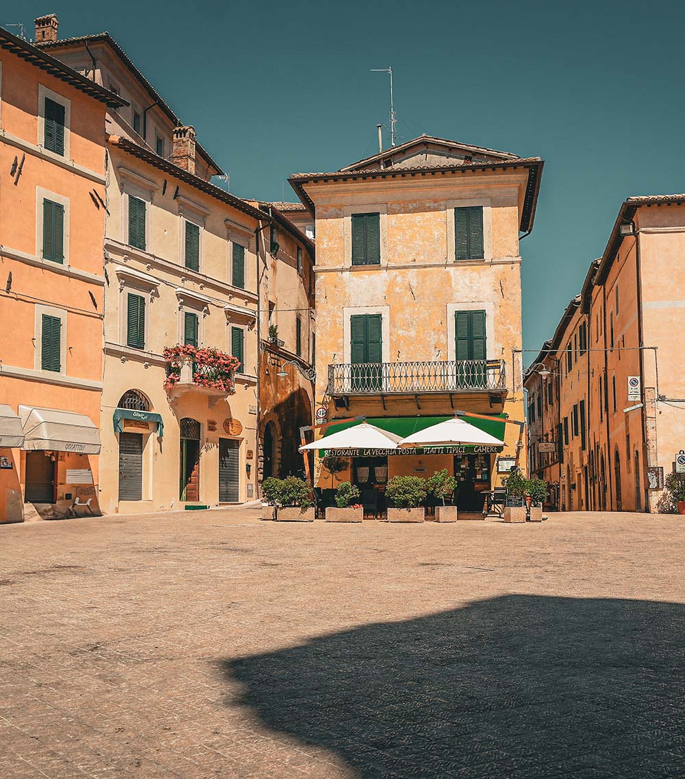 Piazza Mazzini​ Trevi, Umbria